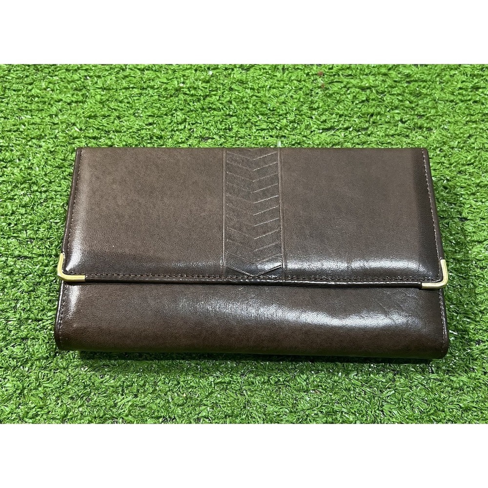 VTG 70s Lambskin Wallet Trifold USA Made Built In Coin Purse NWT 7" Checkbook